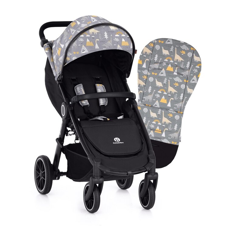 PETITE&MARS Kočárek Street+ RWS Black Limited 100 Prehistoric Complete Petite&Mars