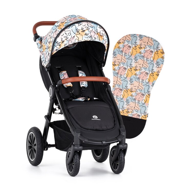 PETITE&MARS Kočárek Street+ Air Oak Limited 100 Faces Complete + nánožník Petite&Mars