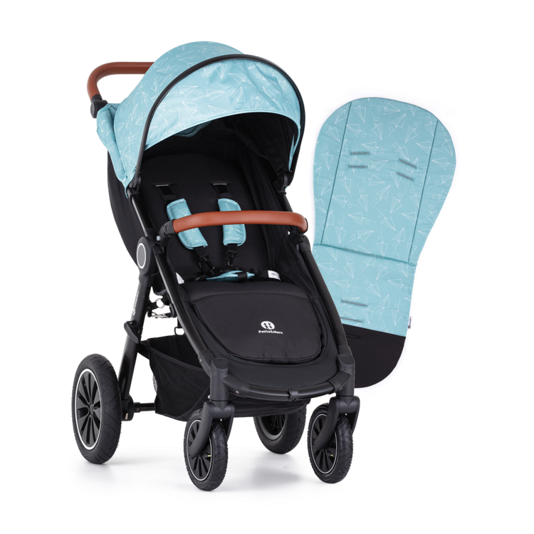 PETITE&MARS Kočárek Street+ Air Oak Limited 100 Airplane Complete + nánožník Petite&Mars