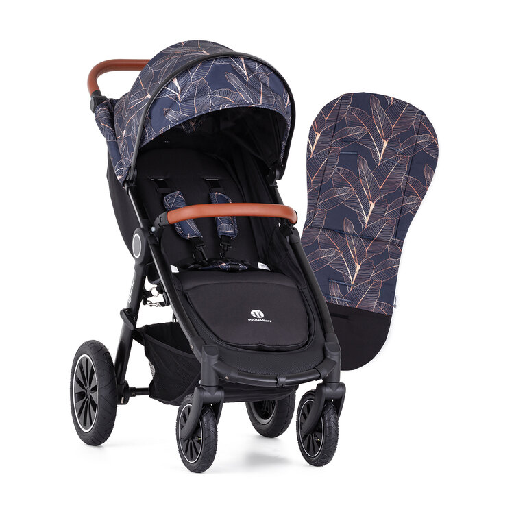 PETITE&MARS Kočárek Street+ Air Oak Limited 100 Palmtree Complete + nánožník Petite&Mars