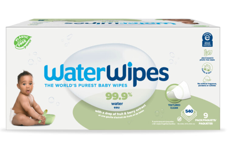 9x WATERWIPES Ubrousky vlhčené bez obsahu plastů Soapberry 60 ks (540 ks) Waterwipes