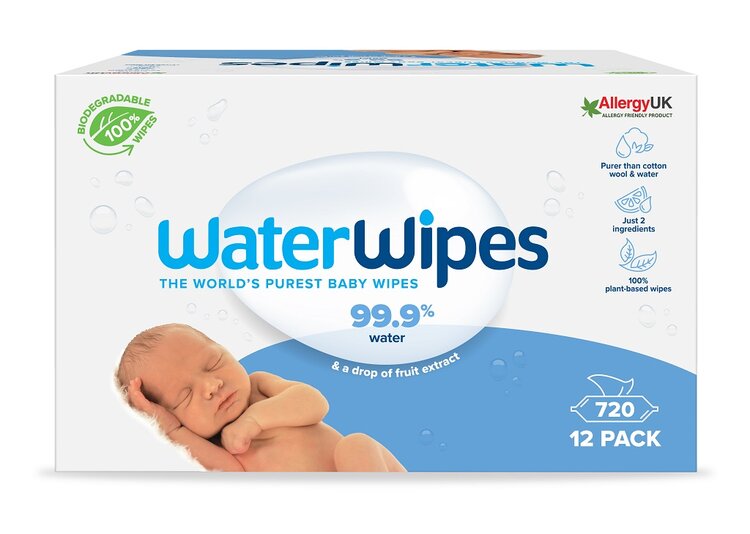 WATERWIPES 100% BIO odbouratené ubrousky 12 x 60 ks Waterwipes