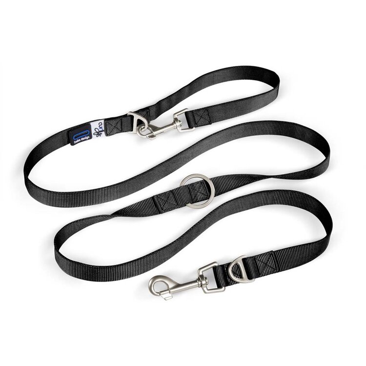 CURLI Nastavitelné vodítko pro psy Nylon Black M 200x1