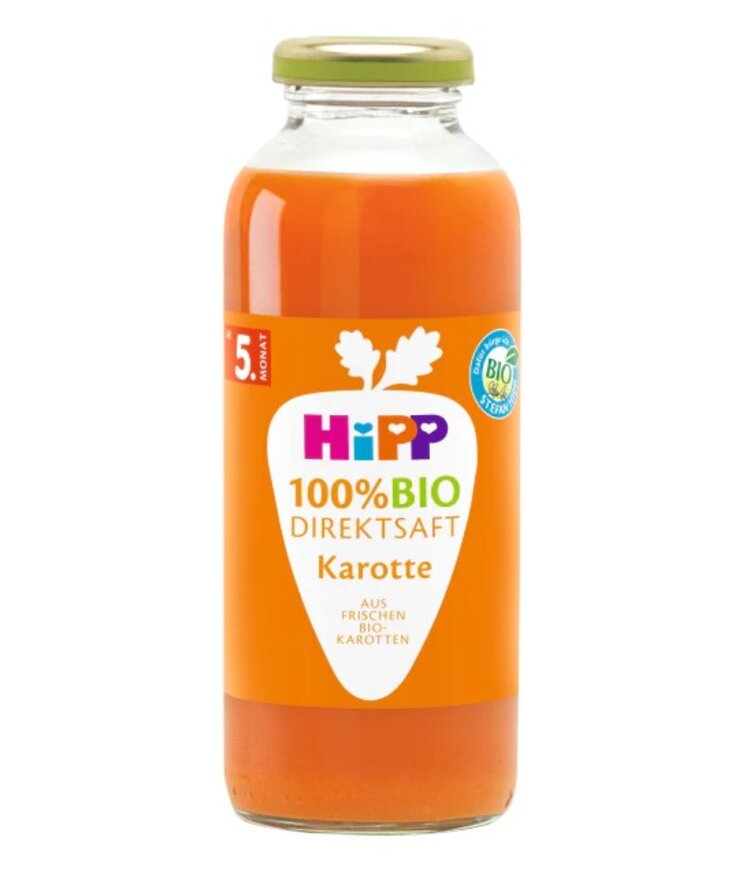 EXP: 30.06.2023 HiPP 100 % Bio Juice Karotková šťáva 330 ml HiPP