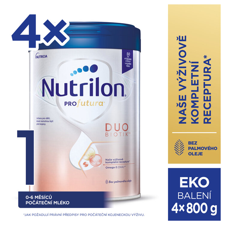 NUTRILON® Mléko počáteční Profutura® DUOBIOTIK™ 1 od narození 4x800 g Nutrilon