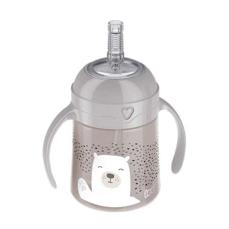 LOVI První hrníček se slámkou a závažím BUDDY BEAR 150 ml Lovi