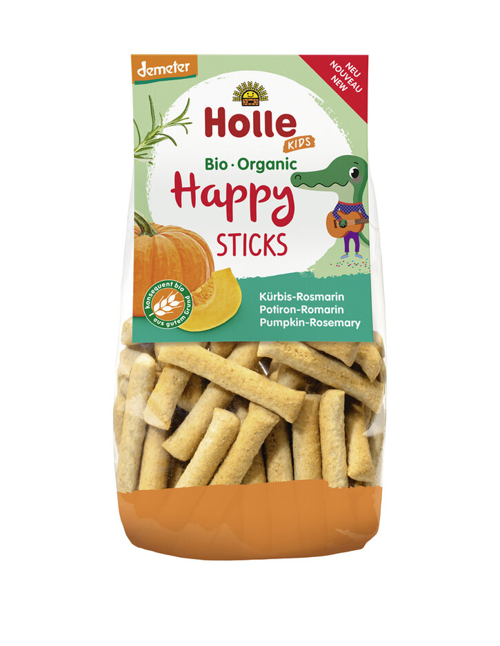 EXP: 11.08.2023 HOLLE Dětské Bio Happy tyčinky dýně-rozmarýn