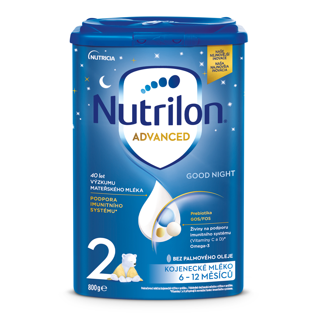 NUTRILON Mléko pokračovací kojenecké 2 Advanced Good Night od uk. 6. měsíce 6x 800 g Nutrilon