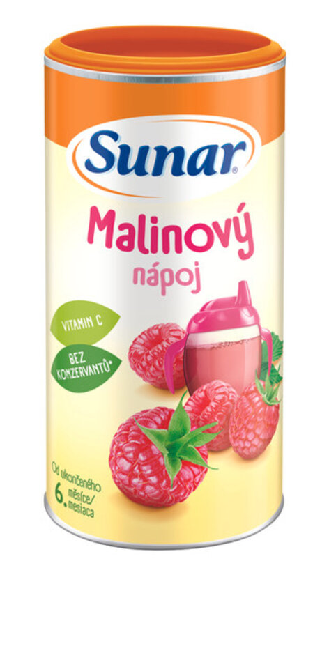 SUNAR Nápoj rozpustný malinový 200 g Sunar