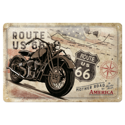 Plechová cedule - Route 66 Postershop Postershop