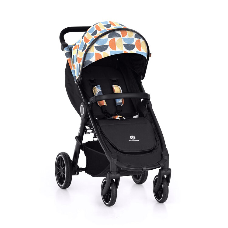 PETITE&MARS Kočárek Street+ RWS Black + Stříška Limited 100 Retro Petite&Mars