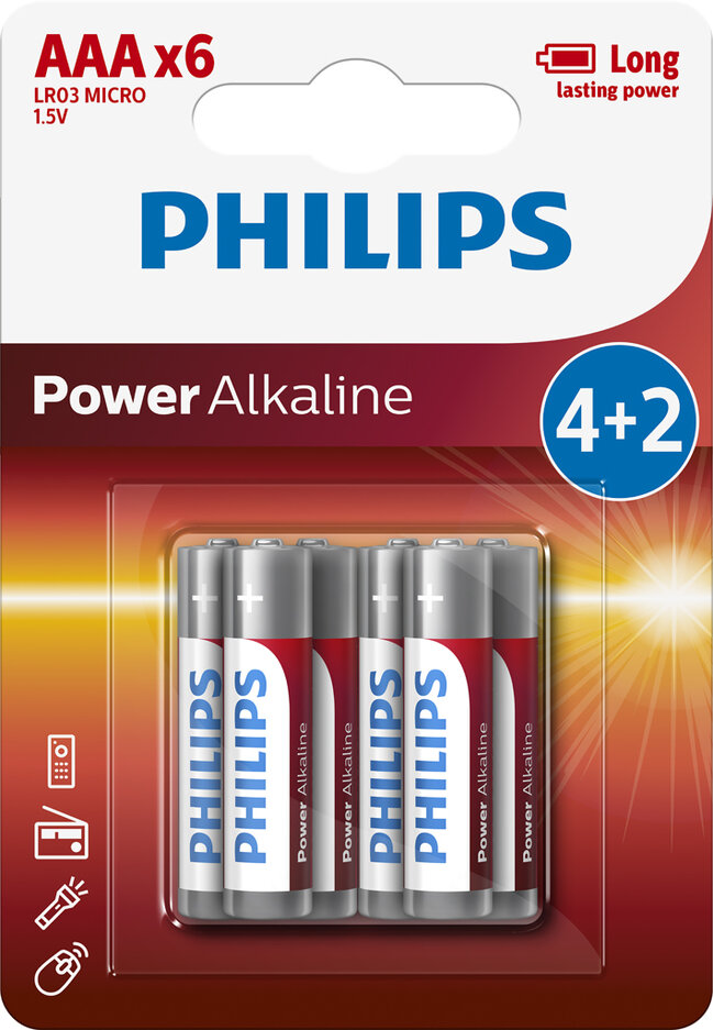 PHILIPS Baterie LR03P6BP/10 PHILIPS