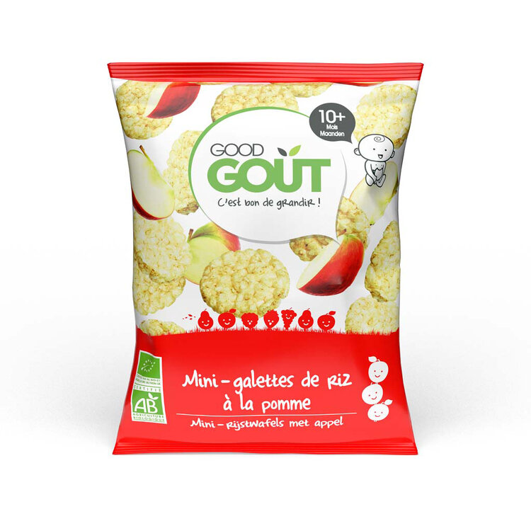 EXP: 15.09.2023 GOOD GOUT BIO Mini rýžové koláčky s jablky 40 g Good Gout