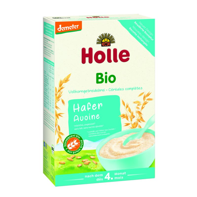 EXP: 30.09.2023 3x HOLLE Kaše nemléčná Bio z ovesných vloček 250 g Holle