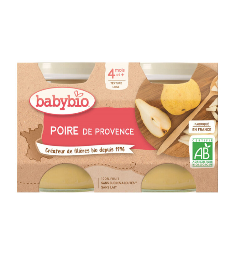 BABYBIO Příkrm hruška Williams 2x 130 g Babybio