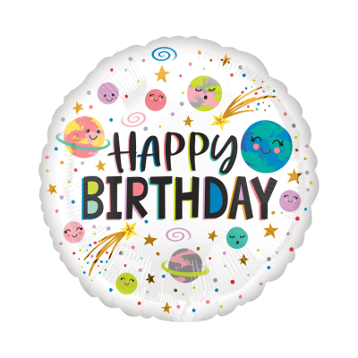 Balónek fóliový Happy Birthday  vesmír Albi Albi