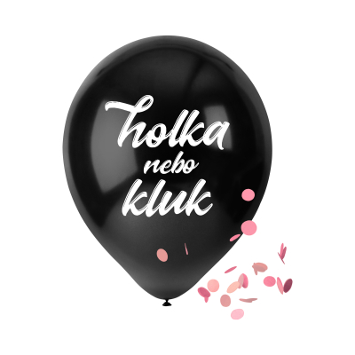 Balónek latexový s růžovými konfetami holka Albi Albi