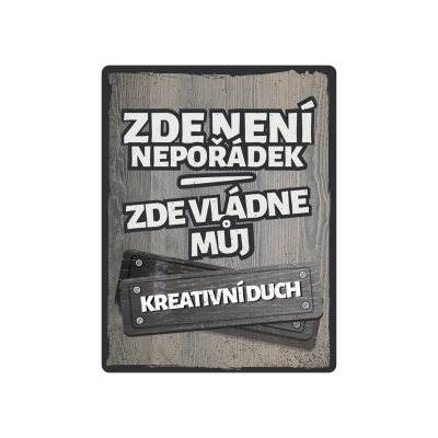 Plechová cedule - Kreativní duch Postershop Postershop