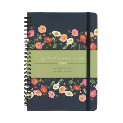 Tmavě modrý motivační diář A5 Albi Albi