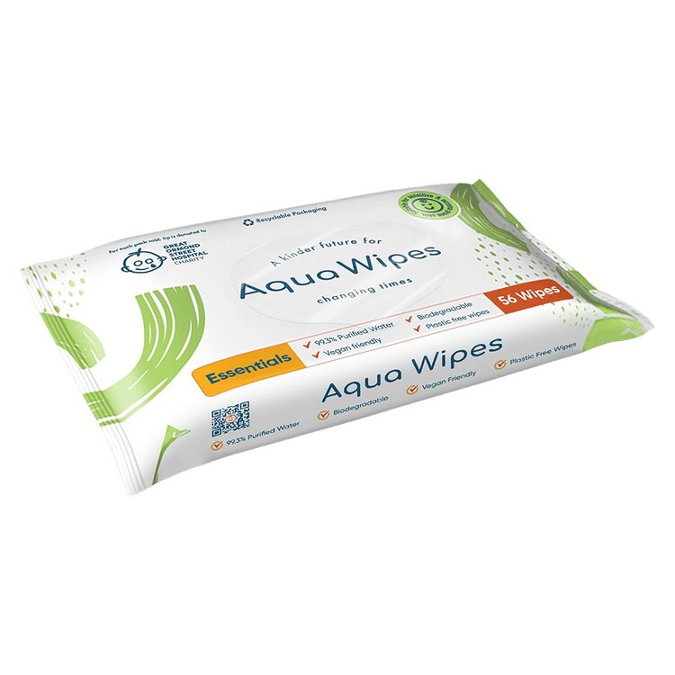 AQUA WIPES Ubrousky 100% rozložitelné