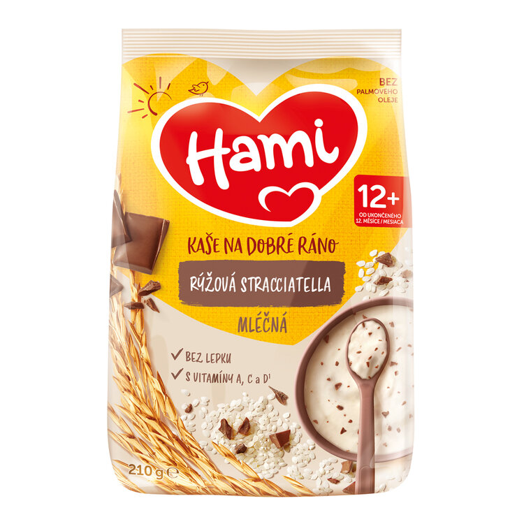 HAMI Kaše mléčná rýžová stracciatella 210 g Hami