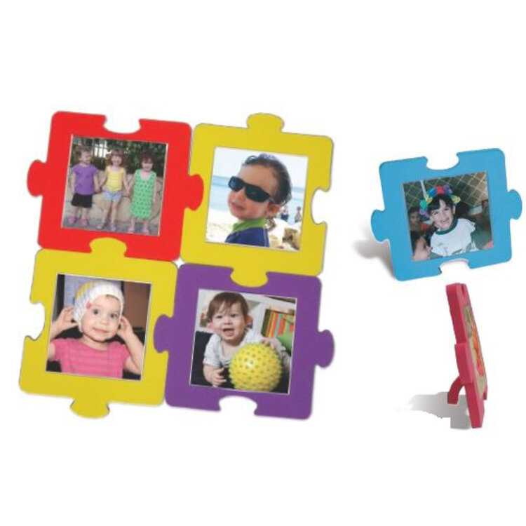 EDUSHAPE Fotorámeček barevný Puzzle sada pěnová 6 ks 36m+ EDUSHAPE