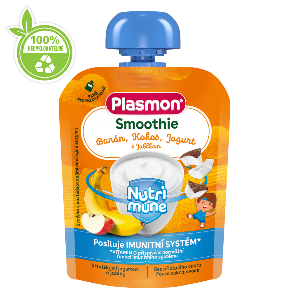 6x PLASMON Kapsička Smoothie NUTRI-MUNE jablko