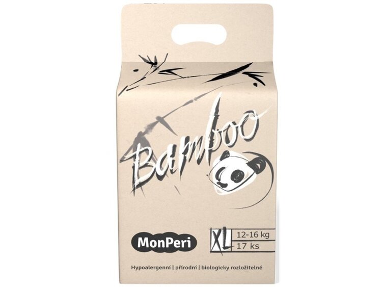 EXP: 23.10.2023 MONPERI Bamboo Pleny jednorázové eko XL (12-16 kg) 17 ks Monperi