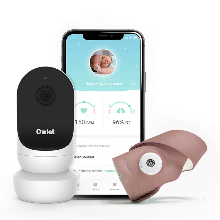 OWLET Ponožka chytrá Owlet Smart Sock 3 a kamera Owlet Cam Dusty Rose OWLET
