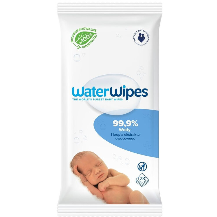 WATERWIPES Vlhčené ubrousky bez obsahu plastů 28 ks Waterwipes