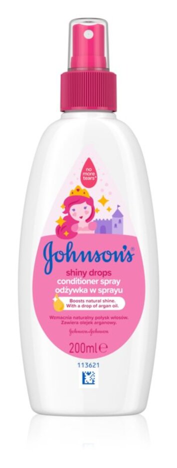 EXP: 04.10.2023 JOHNSON'S Shiny Drops kondicionér ve spreji 200 ml JOHNSONS