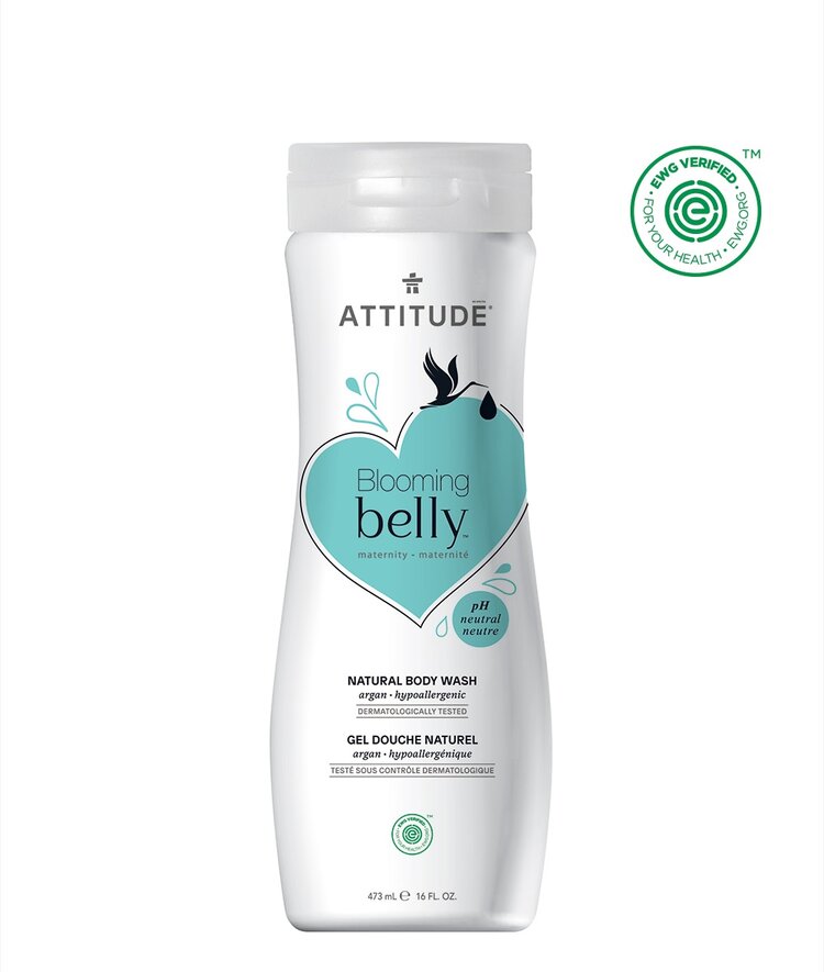 EXP: 31.12.2023 ATTITUDE Přírodní tělové mýdlo Blooming Belly nejen pro těhotné s arganem 473 ml Attitude