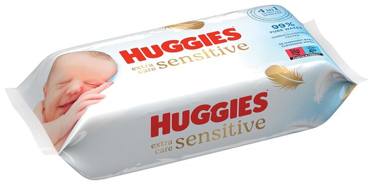 HUGGIES® Ubrousky vlhčené Extra Care Single 56 ks Huggies