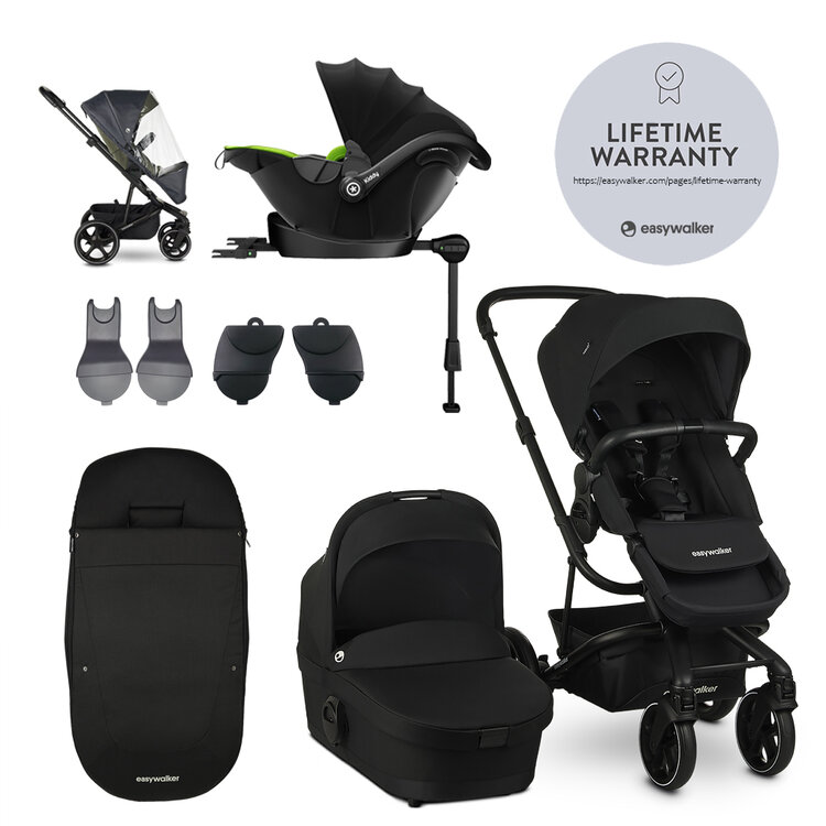 EASYWALKER Set XL kočárek Harvey3 Shadow Black + KIDDY Evoluna i-size 2 Easywalker