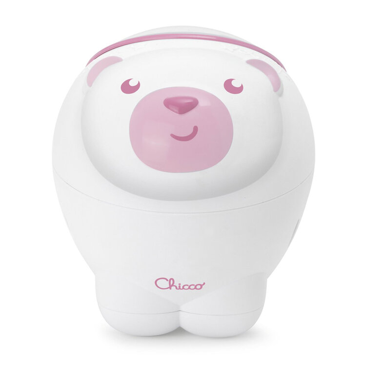 CHICCO Projektor s polární září Polární medvěd růžový Chicco