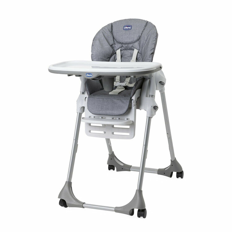 CHICCO Židlička jídelní Polly Easy - Grey Melange Chicco