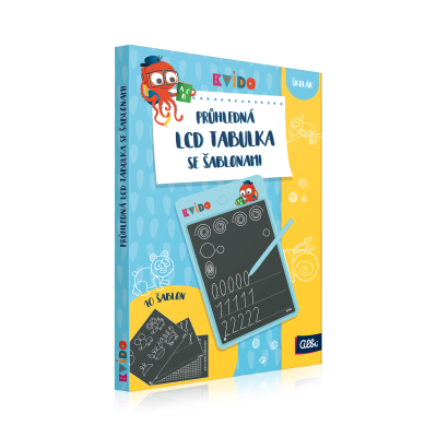 Průhledná LCD tabulka se šablonami - Kvído Albi Albi