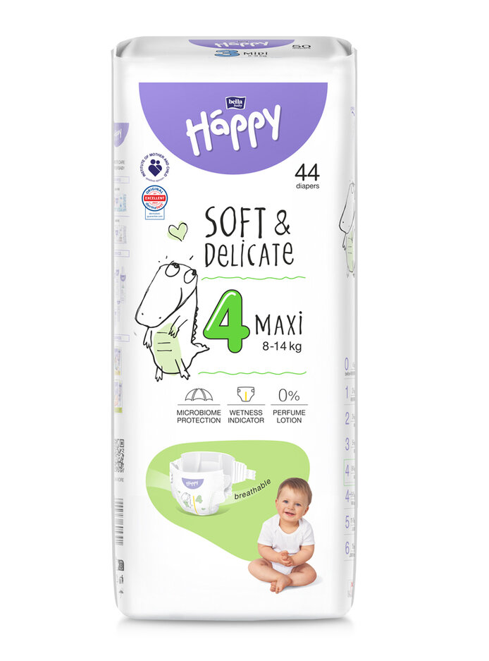 BELLA HAPPY Baby Pleny jednorázové Maxi 8-14 kg 44 ks Bella Baby Happy