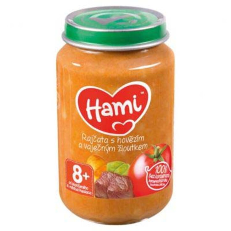 HAMI Brambory s rajčaty a kuřetem (200 g) - maso-zeleninový příkrm Hami