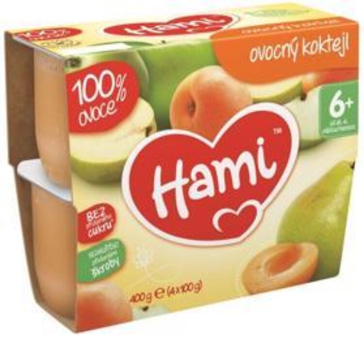 Hami Ovocný koktejl 4 x 100 g Hami