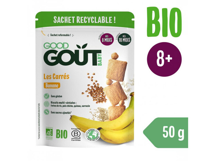 EXP: 22.02.2024 GOOD GOUT BIO Banánové polštářky 50 g Good Gout