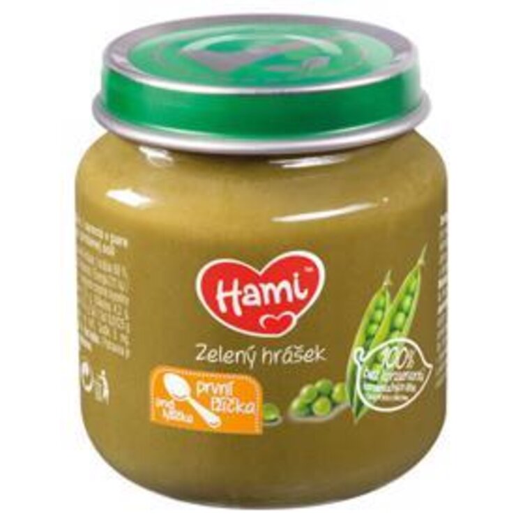 Hami Zelený hrášek první lžička 125 g Hami