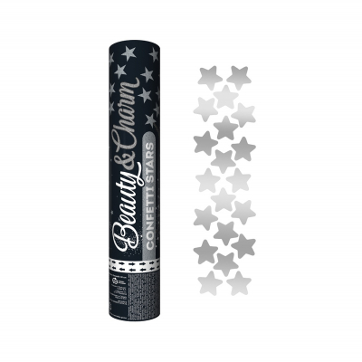 Konfety vystřelovací hvězdy sříbrné 30 cm Albi Albi