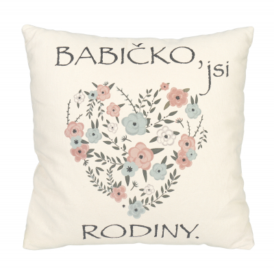 Polštář s textem - Babičko Albi Albi