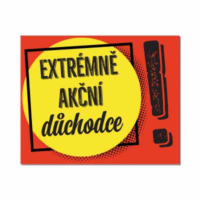 Cedulka na dveře - Akční důchodce Albi Albi