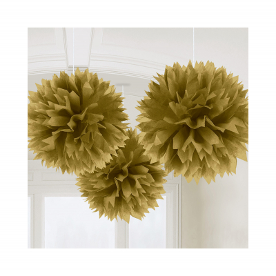 Pom pom zlaté 3 ks Albi Albi