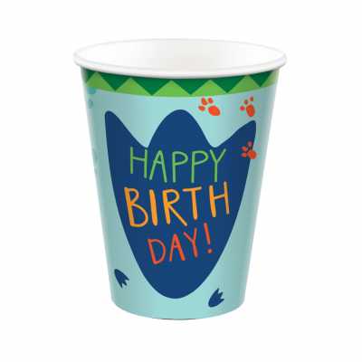 Kelímky Happy Birthday dinosauři 8 ks