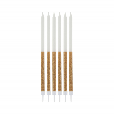 Svíčky dortové 16 ks bílé