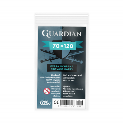 Obaly na karty Guardian pro karty 70 × 120 mm - 100 ks Albi Albi