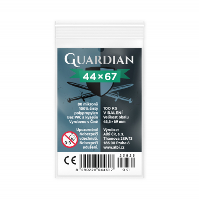 Obaly na karty Guardian pro karty 44 × 68 mm - 100 ks Albi Albi